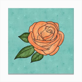 Orange Rose Canvas Print