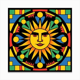 Retro Sunburst Canvas Print