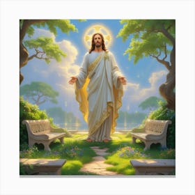 Jesus In The Garden Canvas Print