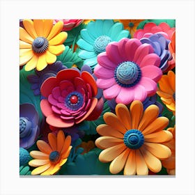 Colorful Flowers 25 Canvas Print