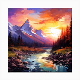 Landscape Painting Canvas Print