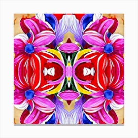 Flower Kaleidoscope Canvas Print