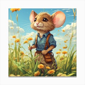 Mouse In The Meadow Canvas Print