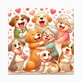 Happy Dogs Canvas Print