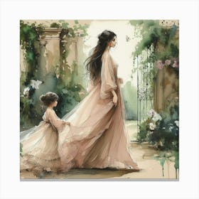 Mother And Daughter 3 Canvas Print