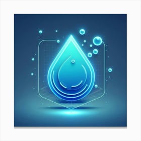 Water Drop Icon 1 Canvas Print