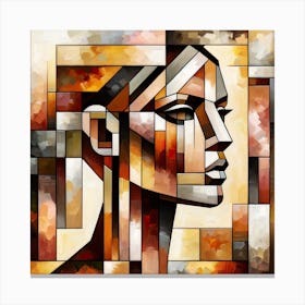 Abstract Oil Painting Of A Woman 1 Canvas Print