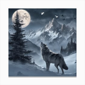 Howling Wolf Canvas Print