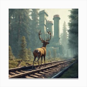 Deer In The Forest 73 Canvas Print