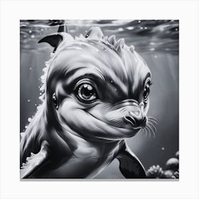 Baby Dolphin Canvas Print