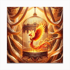 Phoenix In Cage Canvas Print