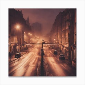 Urban Dawn Symphony Embracing Warmth In Long Exposure Canvas Print