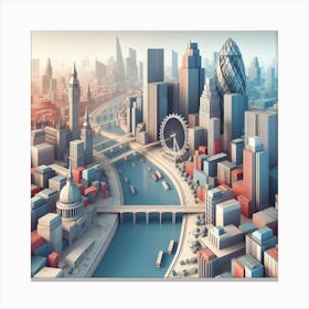 London Cityscape 1 Canvas Print