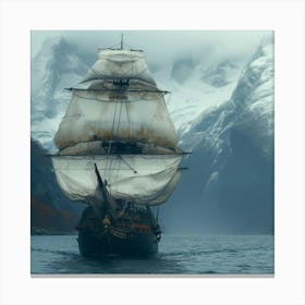 Boat on the lake Canvas Print