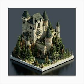 Castle In The Woods Canvas Print