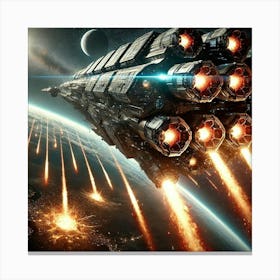 Gravity Harbinger Orbital Bombardment Cannons Converted Canvas Print