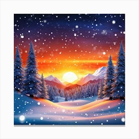 Winter Landscape 50 Canvas Print