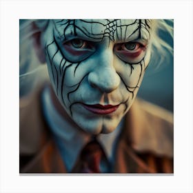 Man With Paint On His Face Canvas Print