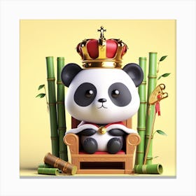King Panda Canvas Print