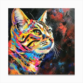 Kisha2849 Bengal Cat Colorful Picasso Style Full Page No Negati Da61a177 3181 472b 95bb 165d48fb7e40 Canvas Print