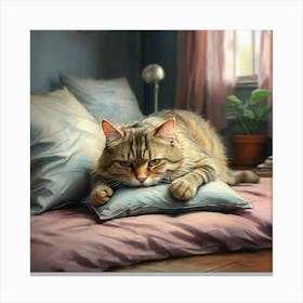 Cat Painting 4 Canvas Print