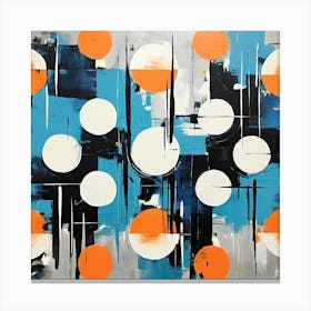 Abstract Painting, Produce A Monochromatic Abstract Artwork Overlapping Squares And Rectangles 4 Canvas Print