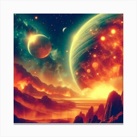 Moon of fire 3 Canvas Print