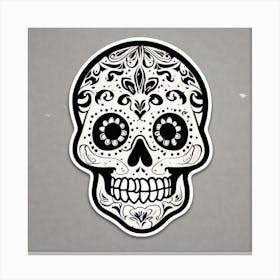 Day Of The Dead Skull 10 Canvas Print