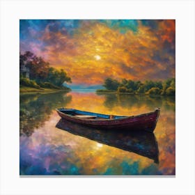 BB Borsa Sunset & Lake Canvas Print