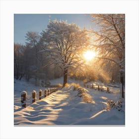 Winter Sun Canvas Print