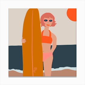 Surf Chick Canvas Print