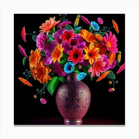 Colorful Flowers In A Vase 115 Toile