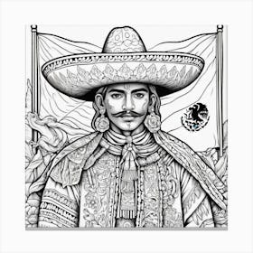 Mexican Warrior Canvas Print