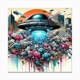 Alien Spaceship 3 Canvas Print