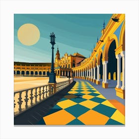 Seville Plaza Canvas Print