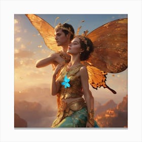 Couple With Wings Canvas Print