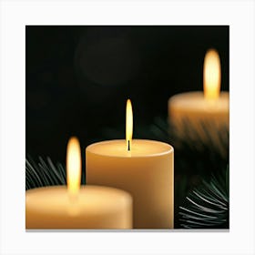 Christmas Candles Canvas Print