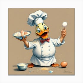 Chef Duck 24 Canvas Print