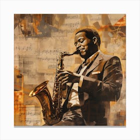 Saxophone Player 38 Canvas Print