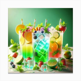 Colorful Drinks Canvas Print