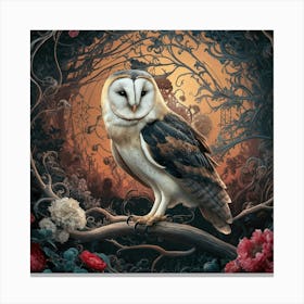 william morris Barn Owl Canvas Print