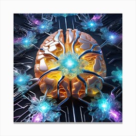 3d Rendering Of A Brain 3 Canvas Print