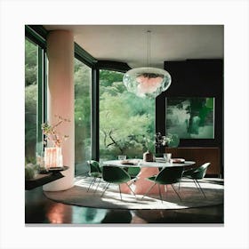 Modern Dining Room Canvas Print