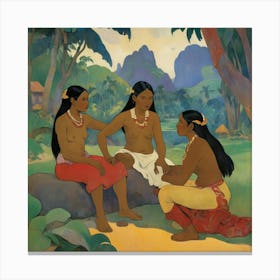 Mata Mau Once Upon A Time 1892 Paul Gauguin Art Print 1 Canvas Print