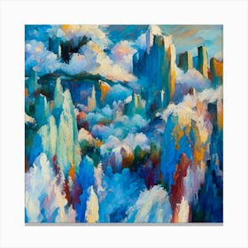 Cityscape With Clouds Canvas Print