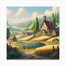 Disney Village Canvas Print