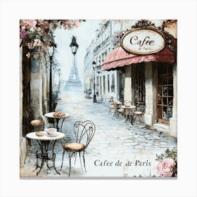 Cozy Parisian Café 1 Toile