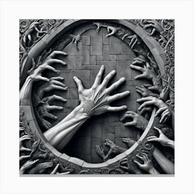 Hands Of The Dead 2 Canvas Print