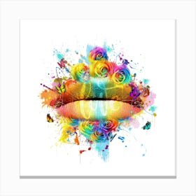 Rainbow Lips Canvas Print