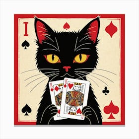 Playing Cards Cat 1 Canvas Print